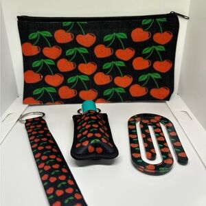 Cherry Print Accessory Set